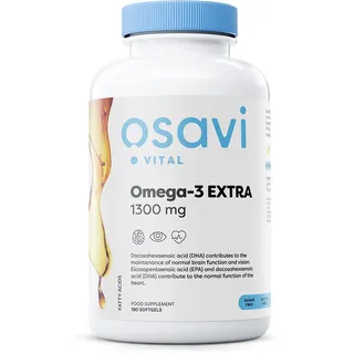 Osavi Omega-3 Extra Molecularly Distilled, 1300mg (Lemon) - 180 softgels