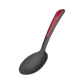 Westmark Salatlöffel, Große Löffelmulde, Innenliegende Skala: 20, 40 + 60 ml, Kunststoff, Gallant, Schwarz/Rot, 29642270