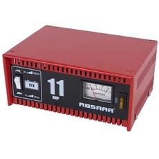 Bild 77906 Batterieladegerät Werkstattladegerät 11A 12V, für 25 Ah - 120 Ah Batterien, rot/schwarz,