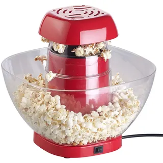 Rosenstein & Söhne Heißluft-Popcorn-Maker: Heißluft-Popcorn-Maschine mit Auffangschale, für 80 g Mais, 1.200 Watt (Retro-Maschinen, Popcornröster, Automat)