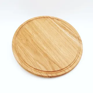 JOWE Rundes Jausenbrett aus Eiche | Brotzeitbrett rund - Ø 25 cm | Frühstücksbrett gefertigt in Österreich | 1 Stk
