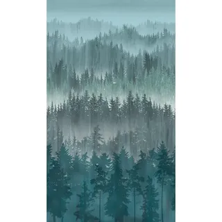 A.S. Creation Fototapete Wald 1,59 m x 2,8 m Blau-Grau FSC®