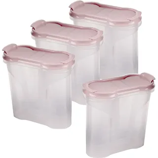 BestLivings Frischhaltedose rosa 300 ml 4-teilig