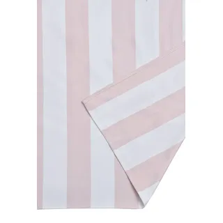 Sleepdown Gestreiftes großes Strandtuch, weiche Mikrofaser, saugfähig, Schwimmbad, Reisen, Camping, Bad, Sauna, Fitnessstudio, Yoga mit Tasche, Blush – (160 x 90 cm)
