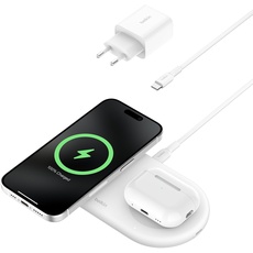 Bild BOOST Charge Pro 2in1 Ladepad Qi2 15W, Schnellladegerät, Wireless Charger Weiss