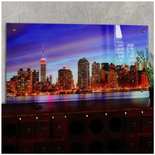MCW Glasbild T114, Wandbild Poster Motiv, 50x100cm New York