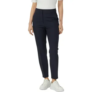 Stoffhose S.OLIVER BLACK LABEL, Damen, Gr. 34, N-Gr, navy, Web, Obermaterial: 62% Polyester, 33% Viskose, 5% Elasthan. Futter: 100% Polyester, unifarben, schmal lang, Hosen Stoffhose, mit schmalem Bein, Viskose-Stretch