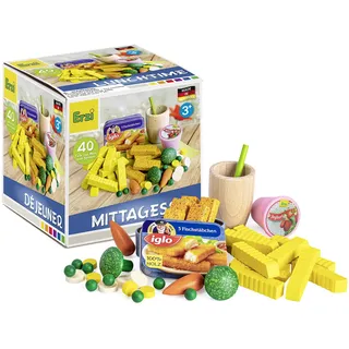 Erzi 28143 Spiel Mittagessen Set Sortiment (40 Stück FSC Buchenholz)