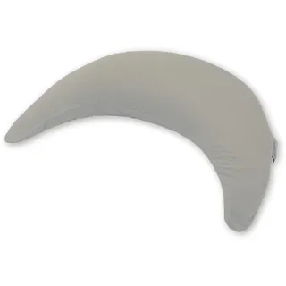 Theraline Bambusmond inkl. Bezug aus Bambus-Viskose & Bio Baumwolle, Stillkissen, Bauchstützkissen, Kuschelkissen, Reisekissen (Lehmgrau)