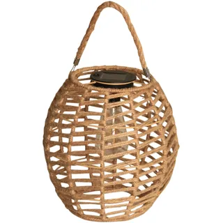 Außen-Tischleuchte LUXFORM "Solar-Tischlampe - Tortoli - LED - 15 Lumen", beige (natural rope), 1 Stk., Leuchten, Außen-Tischleuchte, Solarbetrieben