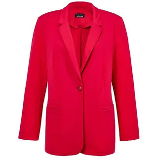 Jackenblazer GOLDNER "Damenblazer mit Reverskragen und Paspeltaschen", Damen, Gr. 42, rot, Obermaterial: 48% Polyamid PA. 40% Viskose CV. 12% Elasthan EL., Gerade, Blazer Jackenblazer, mit formgebenden Teilungsnähte