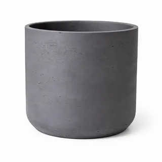 Finestgreen Charlie Pflanzgefäß Schwarz XL | Blumentopf für Innen- und Außenbereich, Frostfest, UV-Beständig, wasserdicht | Blumenkübel Betonoptik