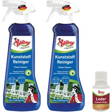 POLIBOY Kunststoff Reiniger - Allweckreiniger für innen und außen - 2x 500ml - Mit Produkt-Probe - Made in Germany