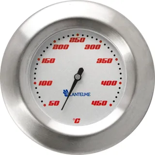 Lantelme 460°C Grillthermometer Edelstahl zum Einbau am Grilldeckel oder Smoker am Deckel Analog Thermometer Grill Garraum - Silber