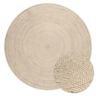 HANSE HOME Rangpur Juteteppich 140 x 140 cm Beige/Elfenbein