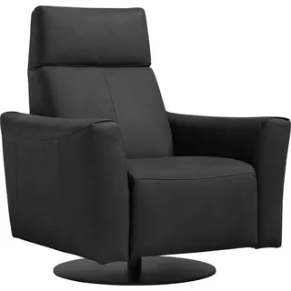 Egoitaliano Sessel »Blues Designsessel, Loungesessel,« drehbar, inkl. manuelle Relaxfunktion durch Push-Back-Mechanismus, schwarz