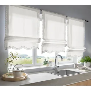 Raffrollo HEINE HOME Gr. 3, weiß, B:80cm H:130cm, Raffrollos, Raffrollo