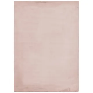 -LUXOR- living Kunstfell Coste Flauschiger Teppich Schlafzimmer - ideal zur Verwendung als Bettvorleger Schlafzimmer - gemütlicher Fellteppich Lammfell Imitat 120 x 170 cm Altrosa