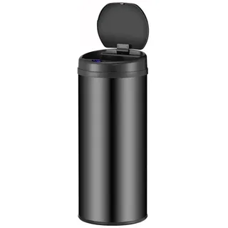 Juskys Runder Mülleimer 50 l Schwarz
