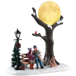 Lemax Village Collection Lemax Christmas Moon - Weihnachten unterm Vollmond - NEU 2018 - Vail Village Table Pieces - Beleuchtetes LED Polyresin Tischstück - Dekoration/Weihnachtsdeko - Weihnachtswelt/Weihnachtsdorf