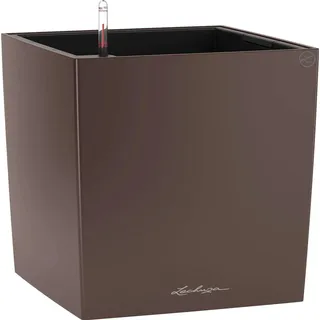 Lechuza® Pflanzgefäß Cube Premium 30 cm x 30 cm Espresso metallic