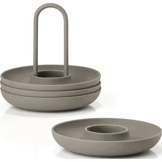 ZONE Denmark Singles Eierbecher mit Halter, taupe