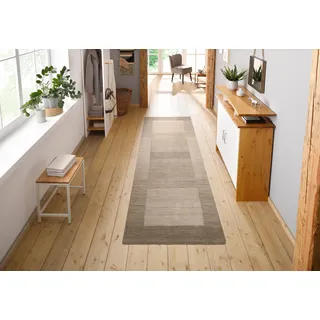 THEKO Gabbeh Super Bettumrandung 90 x 250 cm Braun