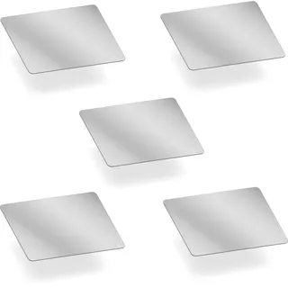 MAGATI Handspiegel - doppelseitiges, ultraflaches, kompakter Spiegel aus Kunststoff für Geldbörse und Tasche, Kleiner Kosmetikspiegel,Schminkspiegel 8x5.5cm, 5 Stück