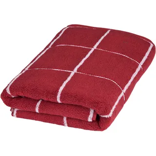 Ross Cashmere Überkaro Duschtuch 75 x 140 cm rot