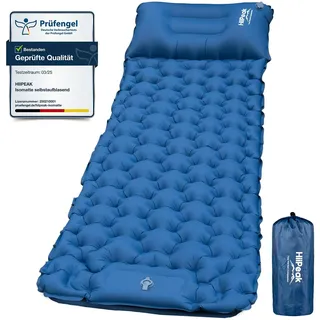 HiiPeak isomatte hoch Camping luftmatratze mit integrierten kopfkissen Outdoor campingmatte schlafmatte kleines packmass mit Fußpumpe luftzellenmatte aufblasbar