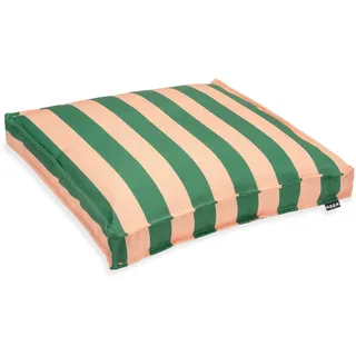 Sitzkissen H.O.C.K., grün rosé, gestreift, Dekokissen_Sitzkissen_Kissenhüllen, B/L: 50cm x 50cm, 1 Stk., Bezug: 100% Polyacryl, gestreift, Sitzkissen, B:50cm H:5cm L:50cm