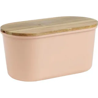 Echtwerk Brotbox , Koralle , Kunststoff , Akazie , länglich , 37x21.5x17.20 cm , Schneidebrett , Küchenzubehör, Vorratsbehälter, Brotkästen