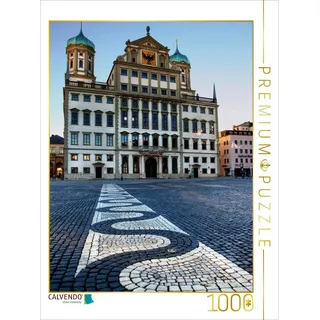 CALVENDO Puzzle Rathaus, Augsburg, Deutschland 1000 Teile Puzzle hoch | 1000 Teile Lege-Größe 48 x 64 cm Foto-Puzzle für glückliche Stunden