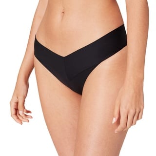 Hurley Damen W V Front High Leg Cheeky BTM Bikini Bottoms, Newprint Or Black/Wht, M