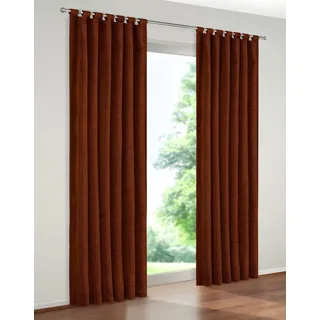 Vorhang WIRTH "Trondheim 328 g/m2" Gr. 5, braun (schoko), B:132cm H:225cm, Chenille, Polyacryl, Gardinen, Vorhang