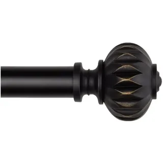 szximu Gardinenstange Ausziehbar 1-läufig Ø 25,4 mm 182 - 365 cm Schwarz