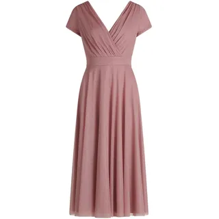 Cocktailkleid VERA MONT "Cocktailkleid im Glitzer-Look", Damen, Gr. 48, EURO, rosa (silber, rosé), Obermaterial: 100% Polyester PES., Kleider Cocktailkleid