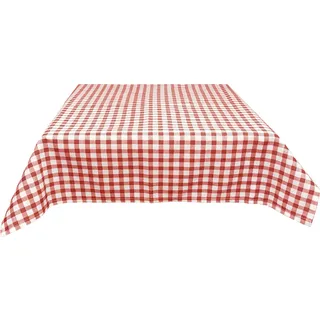 JEMIDI Stofftischdecke für Bistrotische Tischdecke kariert Tischdecken Decke Tisch Tischdecken (Rot Karo, 135cm x 225cm)