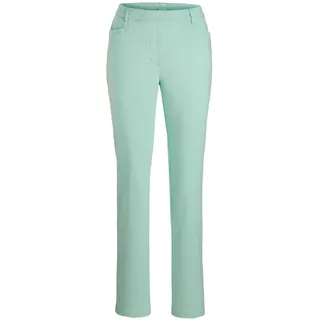 Schlupfhose GOLDNER "Baumwollhose mit Dehnbund", Damen, Gr. 46, N-Gr, grün (mintgrün), Obermaterial: 98% Baumwolle CO. 2% Elasthan EL., Casual, Hosen Schlupfhose, keine/nicht relevant