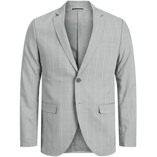 JACK & JONES Herren Jprfranco Check Blazer Sn Sakko, Light Gray/Checks:super Slim Fit, 48