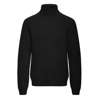 CASUAL FRIDAY CFKarl Herren Rollkragenpullover Strickpullover Feinstrick Pullover mit Rollkragen Rippbündchen Regular fit, Größe:L, Farbe:Anthracite Black (194007)