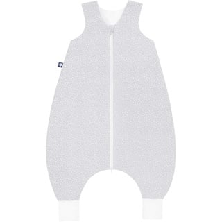 Julius Zöllner 9112769290 Sommer-Jumper - Jersey Sommerschlafsack mit Beinen (0, 5 TOG) - Tiny Squares Grey - Gr. 92/ 18-36 Monate, grau