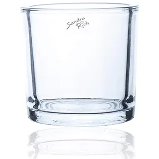 Glasvase HEAVY Windlicht Kerzenglas Vase Glas Tischvase Zylinder, 12 cm