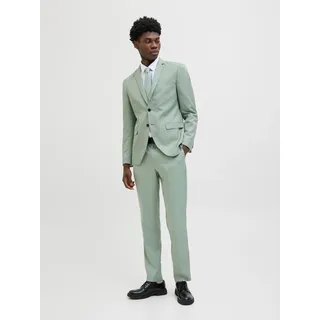 Anzug JACK & JONES "JPRCOSTA SUIT", Herren, Gr. 50, N-Gr, iceberg grün, Web, Obermaterial: 100% Polyester, unifarben, sehr schmal, Anzüge Anzug, Polyester, slim fit