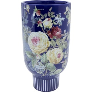 Kare Design Deko Vase Rose Magic, Blumenvase, Tischvase, Blau, Artikelhöhe 27cm