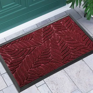 Yimobra Fußmatte, 75 x 43 cm, rutschfeste Sauberlaufmatte für draußen – Premium Fußmatte gegen Schmutz und Staub?Weinrot