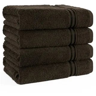 hammetex Handtuchset 50 x 100 cm braun 4 St.