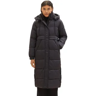 TOM TAILOR Denim Damen 1037596 Longstyle Puffer Mantel, 14482-deep Black, L