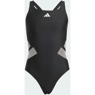 adidas Logo C-Back Badeanzug Kinder schwarz|weiß 134-140cm 9-10J