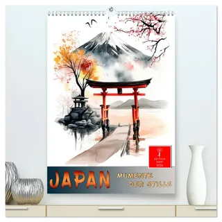 Calvendo Japan - Momente der Stille (hochwertiger Premium Wandkalender 2026 DIN A2 hoch), Kunstdruck in Hochglanz: Meisterwerke der japanischen Malerei und Kunst.